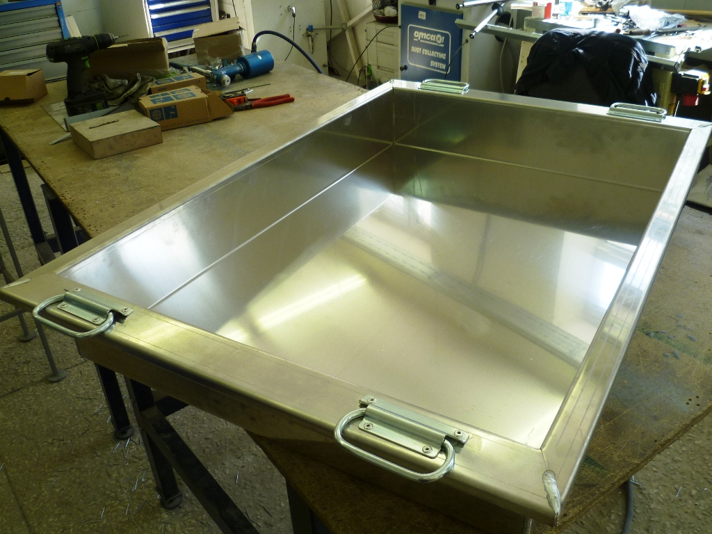 Ящик алюминиевый сварной (поддон) для сбора отработанного масла